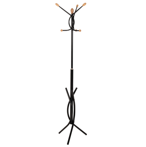 Cuiere - FLOOR STANDING HANGER HM9575.01 METALLIC IN BLACK COLOR-7 HANGING POSITIONS 41x41x176Hcm.