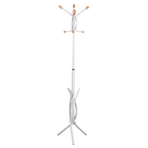 Cuiere - FLOOR STANDING HANGER HM9575.02 METALLIC IN WHITE COLOR-7 HANGING POSITIONS 41x41x176Hcm.