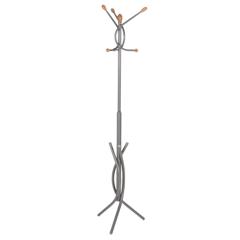 Cuiere - FLOOR STANDING HANGER HM9575.40 METALLIC IN SILVER COLOR-7 HANGING POSITIONS 41x41x176Hcm.