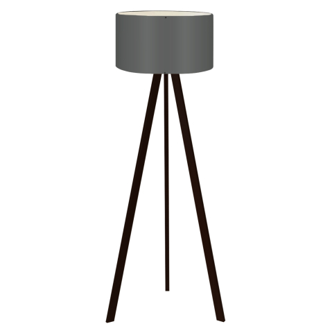Lampi de podea - FLOOR STANDING LAMP HM7578.04 BLACK COLOR TRIPOD, DARK-GREY CAP