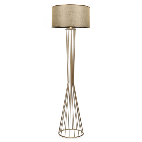 Iluminat - FLOOR STANDING LAMP HM7580.02 GOLDEN PILLAR, GOLDEN BROWN CAP