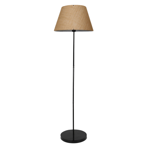 Lampi de podea - FLOOR STANDING LAMP HM7610.01 BLACK PILLAR, SAND COLORED CAP
