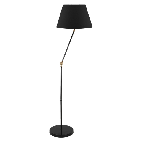 Lampi de podea - FLOOR STANDING LAMP HM7611.01 BLACK PILLAR, BLACK CAP
