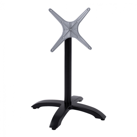 Baze pentru mese - Foldable aluminum base HM469.01 Black matte 66x66x72 with cross 48x48cm