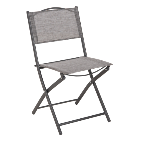 Scaune - Fotolii - FOLDABLE OUTDOOR CHAIR MAG HM5971.01 GREY METAL-GREY TEXTILENE 45x51x81Hcm.