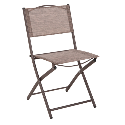 Scaune - Fotolii - FOLDABLE OUTDOOR CHAIR MAG HM5971.02 BROWN METAL-BROWN TEXTILENE 45x51x81Hcm.