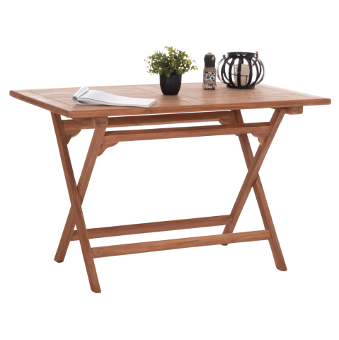 Mese - FOLDABLE RECTANGULAR TABLE ERIS HM18117 TEAK WOOD--NATURAL COLOR 120x70x76Hcm.