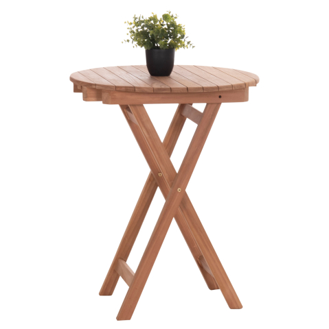 Mese - FOLDABLE ROUND TABLE HEIDEL HM18120 TEAK WOOD--NATURAL COLOR Φ60x75Hcm.