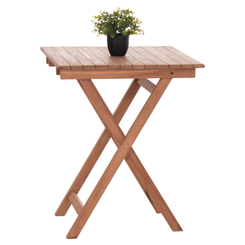 Mese - FOLDABLE SQUARE TABLE HEIDEL HM18121 TEAK WOOD--NATURAL COLOR 60x60x75Hcm.