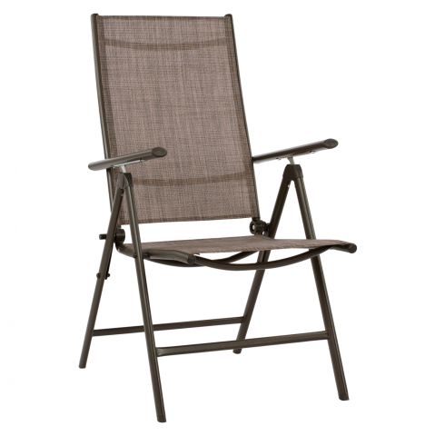 Scaune - Fotolii - Folding Armchair 7 seats Metallic Brown with brown textline HM5700.02 55x70x103 cm.