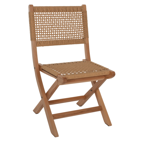 Interior - FOLDING CHAIR MADE OF BEECH WOOD AND ROPE IN NATURAL 47X58X84Hcm.HM9411.01