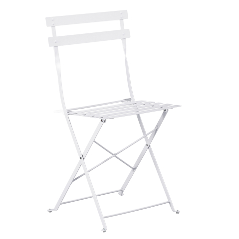 Exterior - FOLDING CHAIR SOPHIE HM6337.01 METALLIC IN WHITE 41x43x80Hcm.