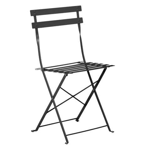 Exterior - FOLDING CHAIR SOPHIE HM6337.02 METALLIC IN BLACK 41x43x80Hcm.