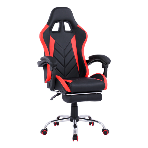 Scaune de birou - Gaming armchair with reclining back and footrest HM1156.01 Black-Red color