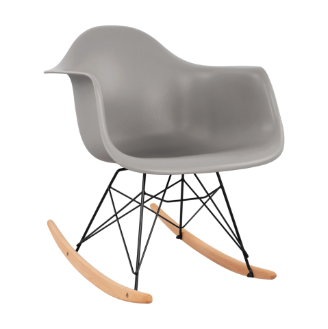 Fotolii - HM0035.20 Rocking Armchair, seat grey-Black Frame, 61x71x64cm