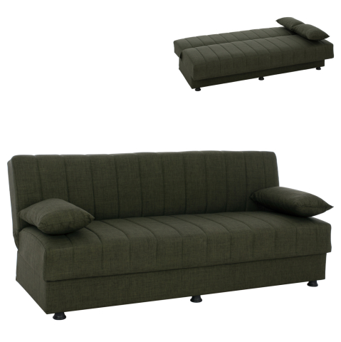 Interior - Hm3239.05 ANDRI three-seater sofa-bed, cypress green fabric