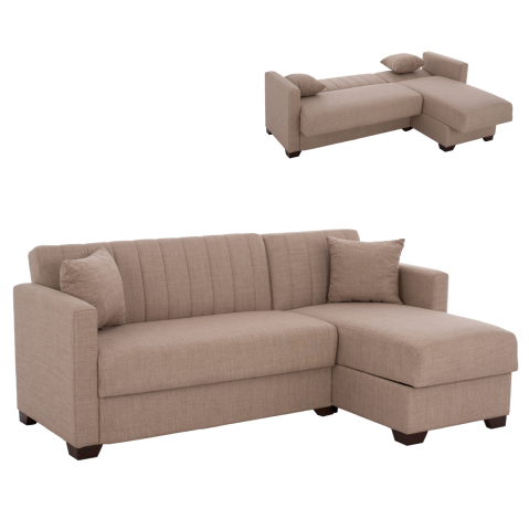 Interior - HM3244.04 corner sofa-bed, reversible, 200x133x77Ηcm, beige