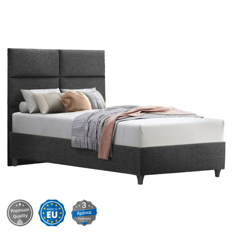 Paturi - HM646.01 bed MILO, grey fabric, 120x200cm
