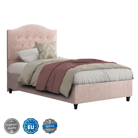 Paturi - HM651.22 bed MALENA, beige velvet, 90x200