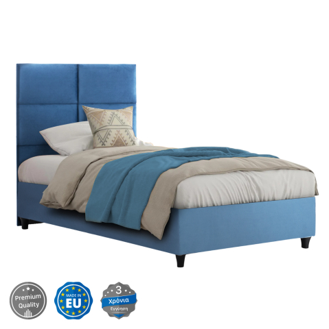 Paturi - HM652.09 bed MILO, blue velvet, 90x200