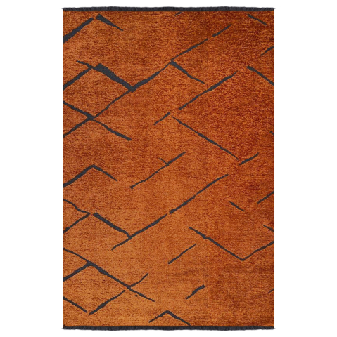Articole de uz casnic - HM7674.04 160Χ230cm, bronze-black carpet with self-fringes
