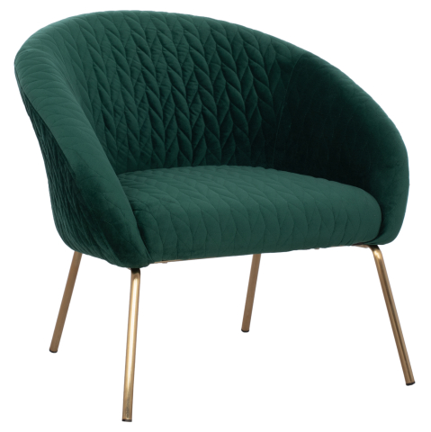 Interior - HM8549.03 armchair JOYCE, cypress green velvet, metallic legs