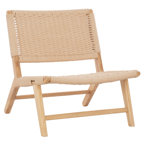 Interior - HM8917.01 armchair ANIKA indoors wooden rope-knitted 67,5x75x73,5H
