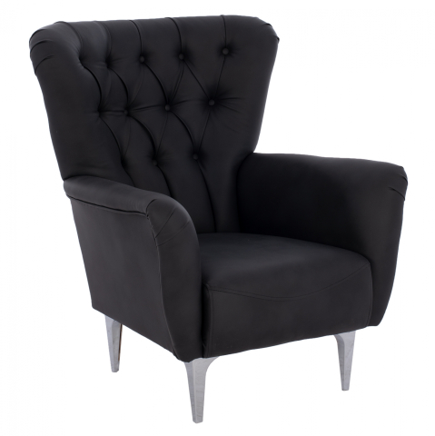 Interior - HM9217.01 bergere, black, Chesterfield-style, 87x88x100