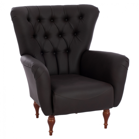 Interior - HM9217.03 bergere, chesterfield-style, brown PU, 87x88x100