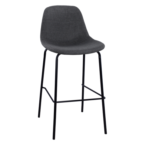 Scaune de bar - HM9298.10 bar stool, grey fabric, metal legs, 47x51x96