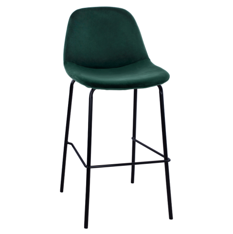 Scaune de bar - HM9298.13 bar stool VINCENT, cypress green, metal legs, 47x51x96