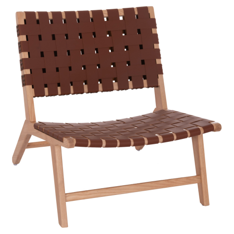 Interior - HM9326.01 ARMCHAIR FELIPE TOON WOOD PU knitted 67x70x75H