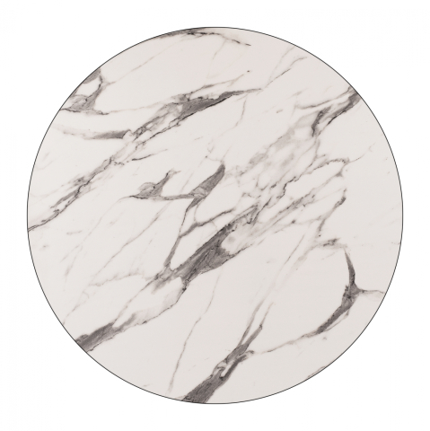 Blaturi HPL - ΕΠΙΦΑΝΕΙΑ ΤΡΑΠΕΖΙΟΥ HPL HM5842.11 MARBLE WHITE-GREY Φ69 εκ. ΠΑΧΟΥΣ 12mm.