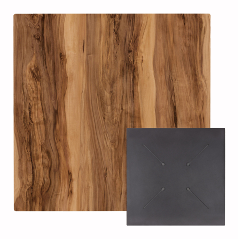 Blaturi HPL - HPL TABLETOP HM5837.30 SQUARE IN INDIAN SHEESHAM COLOR 60X60cm