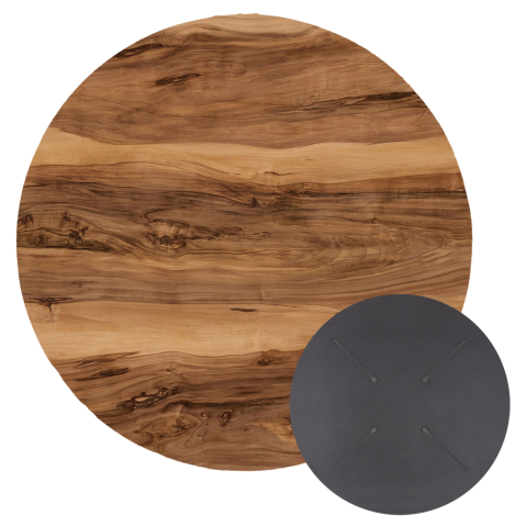 Blaturi HPL - HPL TABLETOP HM5841.30 ROUND IN INDIAN SHESHAM Φ60cm.