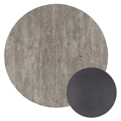 Blaturi HPL - HPL TABLETOP HM5841.37 ROUND IN CONCRETE Φ60cm.