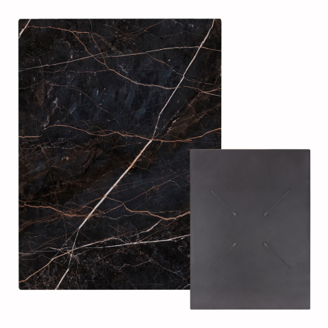 Blaturi HPL - HPL TABLETOP HM6350.34 RECTANGULAR IN BLACK MARBLE COLOR 60X80cm