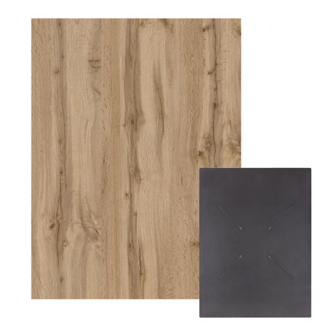 Blaturi HPL - HPL TABLETOP HM6350.36 RECTANGULAR IN SONAMA OAK COLOR 60X80cm
