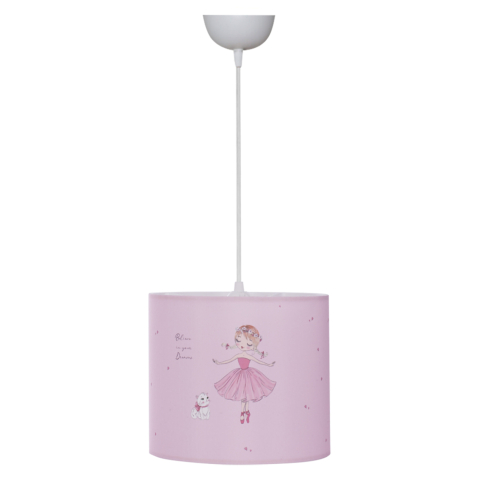 Iluminat - KID'S CEILING PENDANT FABRIC RINK BALLERINA Φ25x21-62H FB97575.02