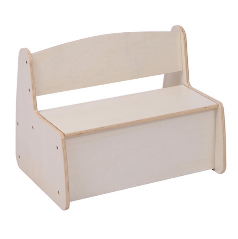 Scaune - KIDS' BENCH WITH STORAGE RICKI HM18342.01 MDF and PLYWOOD IN NATURAL/CREAM 63x43x47Hcm.