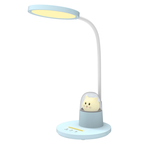 Lampi de birou - KIDS DESK LAMP LED BADOO CAT FIGURE LIGHT HM4449.03 SKY BLUE-WHITE ABS