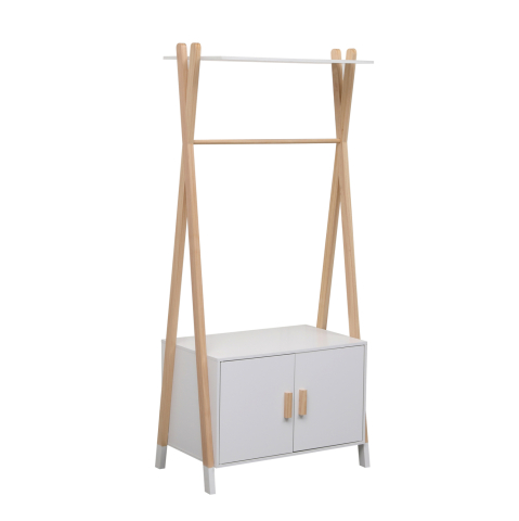 Dulapuri - KIDS' HANGER WITH CABINET PASCHAL HM2495.03 MELAMINE-PINE WOOD 76x44x170Hcm.