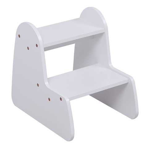 Interior - KIDS' STEP STOOL RICKI HM18340.03 MDF and PLYWOOD IN WHITE 33x43.5x40.5Hcm.