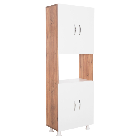 Mobilier de bucatarie - KITCHEN FURNITURE/CABINET RAD HM18196.04 MELAMINE IN NATURAL COLOR-WHITE 55,5x32x165Hcm.