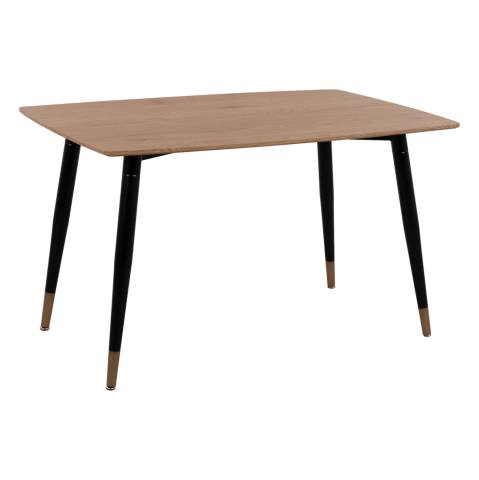 Mese - KITCHEN TABLE ALIZA HM8553.01 NATURAL COLORandBLACK METAL LEGS 120x80x75cm