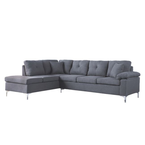 Interior - Left Corner Sofa 282x197x90H cm HM3087L Grey