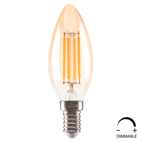 Iluminat economic - LIGHT BULB HM4048.02 LED FILAMENT 4W E14 3000K GOLD DIMMABLE
