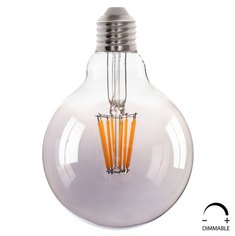 Iluminat economic - LIGHT BULB HM4050.03 GLOBO LED FILAMENT 8W E27 3000K SMOKE DIMMABLE
