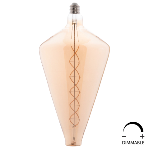 Iluminat economic - LIGHT BULB HM4054.02 LED FILAMENT 8W E27 3000K GOLD COLOR DIMMABLE