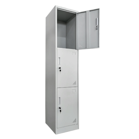Dulapuri metalice - LOCKER METALLIC 1-LEAF VERTICAL CABINETS WITH KEYLOCKS BELFAST HM5635.11 GREY 38.5x45x185Hcm.